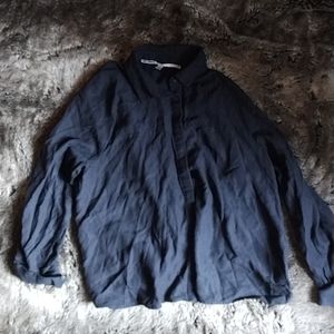 Just Female dark navy button down